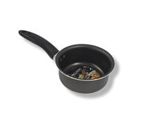 COOKCLASSIC Non-Stick Milk Pan, Heavy Gauge, 15 cm, Black