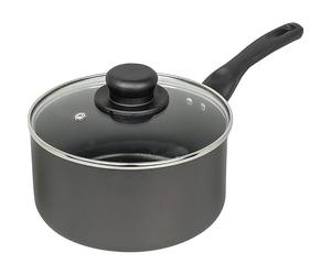 COOKCLASSIC Saucepan with Glass Lid, 22 cm, Non-Stick