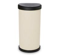 Cooke & Lewis Amphora Touch Cream Plastic Bin - 40L