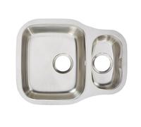 Cooke & Lewis Foucault Inox Stainless Steel 1.5 Bowl Sink 456mm X 590mm