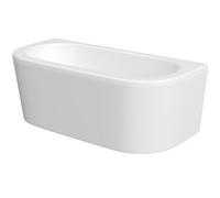 Cooke & Lewis Helena White Oval Curved Bath, Panel & Air Spa Set With 12 Jets (L)1700mm