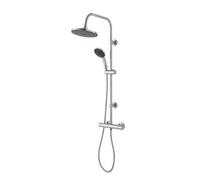Cooke & Lewis Lidia Chrome Effect Wall-Mounted Thermostatic Mixer Shower With 2 Heads & 1.5M Hose Length