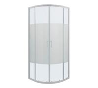 Cooke & Lewis Onega Framed Frosted Quadrant Shower Enclosure - Corner Entry Double Sliding Door (W)80Cm (D)80Cm