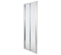 Cooke & Lewis Onega Silver Effect Clear Folding Shower Door (H)190Cm (W)80Cm