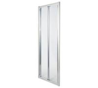 Cooke & Lewis Onega Argenté Silver Effect Clear Folding Shower Door (H)190Cm (W)90Cm
