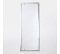 Cooke & Lewis Onega Argenté Silver Effect Clear Half Open Pivot Shower Door (H)190Cm (W)90Cm