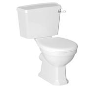Cooke & Lewis Serina White Close-Coupled Toilet Soft Close Seat