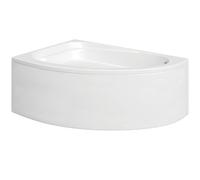 Cooke & Lewis Strand White Curved Left-Handed Corner Bath & Panel Set (L)1495mm