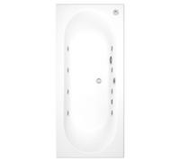Cooke & Lewis Whirlpool Bath White 8 Jet Air Spa With Light