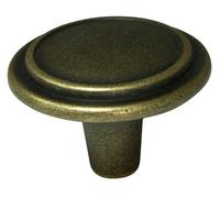 Cooke & Lewis Zinc Alloy Bronze Effect Round Cabinet Knob (Dia)30.6mm
