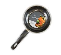 Cooke & Miller 18cm Sauce Pan | Durable Carbon Steel Saucepan with Non-Stick PTFE Coating | Versatile Cooking Pan for Halogen - Gas - Electric & Solid Hobs | Freezer Safe & Easy-Grip Handle