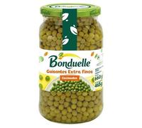 Cooked Peas in Jar 660g Bonduelle (Drained Weight 465g) - Pack of 2