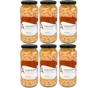 Cooked Spanish White Beans - Traditional Alubias Blancas in Glass Jars
