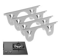 Cooker Cover, Cooker Protection Strip, Stainless Steel, Crumb | Adjustable stainless steel gap cover for stove and worktop in a set of 4 against crumbs dirt and food leftovers in the