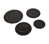 Cooker Hob Gas Burner Cap, 4PCS Thickened Burner Crown Cap Replacement Kit For Most Medium Gas Ranges Enhances Cooking Efficiency(Concave)