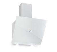 Cooker Hood 60 cm Angled Kitchen Extractor Fan Chimney Hood LED Glass White