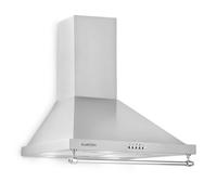 Klarstein Montblanc Cooker Hood - Kitchen Extractor Fan, Cooker Extractor Fan, 610m³ / h, 3 Stages, 165W, 2 x 1.5W LED Bulbs, Mounting Set with Wall Brackets, Energy Efficiency Class A, Silver/Grey