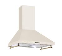 Cooker Hood 60 cm Kitchen Extractor Chimney Hood Steel Retro 644 m³/h Ivory LED [EEK: C]