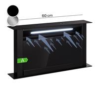 Cooker Hood 60 cm Kitchen Extractor Fan Built-in Vent 576 m³/h LED Touch Black