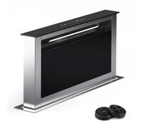 Cooker Hood 60 cm Kitchen Extractor Fan Downdraft Vent 576 m³/h LED Touch Black [EEK: A]