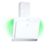 Cooker Hood 60cm Angled Kitchen Extractor Fan Chimney Hood Head Free Glass White [EEK: A++]