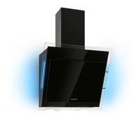 Cooker Hood 60cm LED Angled Kitchen Extractor Fan Chimney Hood Glass Touch Black [EEK: A++]