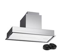 Cooker Hood 80 cm Kitchen Extractor Fan Recirculate Vent LED Touch Remote White [EEK: A+]