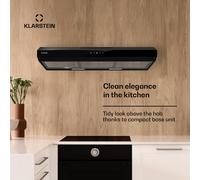 Cooker Hood 90 cm Extractor Fan Kitchen Chimney Hood LED Touch Covertible Black [EEK: B]