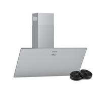 Cooker Hood 90 cm Kitchen Chimney Wall Mount Angled 568 m³/ h LED Light Silver [EEK: A]