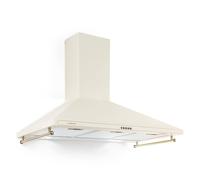 Cooker Hood 90 cm Kitchen Extractor Chimney Hood Steel Retro 644 m³/h Ivory LED [EEK: C]