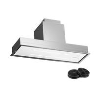 Cooker Hood 90 cm Kitchen Extractor Fan Downdraft Vent LED Touch Remote White [EEK: A+]
