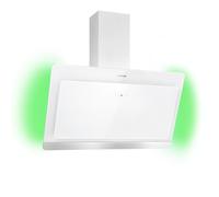 Cooker Hood 90cm Angled Kitchen Extractor Fan Chimney Hood Head Free Glass White [EEK: A+]