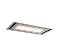 Klarstein Remy Brilliant Edition Island Hood, EEC A, 618 m³ / h, 230 W, Remote Control, LED Lamp: 3 Brightness Levels up to 6500 Kelvin, Grease Filter, Exhaust Air and Circulating Air - 90 cm, Silver