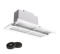 Klarstein Cooker Hood, Extractor Fan for Kitchen w/Dishwasher Safe Aluminium Grease Filter, 640 m³/h Airflow, LEDs, Touch Controls Cooker Hoods, Wall Mount Steel Fan Vent Hoods, Kitchen Extractor Fan