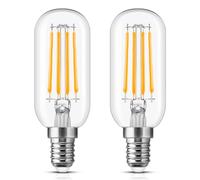 Cooker Hood Bulbs, T25 Filament E14 LED Light Bulb Warm White 2700K, 4W 40W Replacement, Extractor Fan Bulbs for Fridge, Freezer, 2Pack