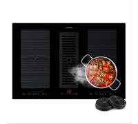 Cooker Hood Extractor Fan Induction Hob 70 cm Flex Zone Glass Ceramic Black