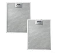 Cooker Hood Filter 320x260mm Aluminum 5-Layer Grease Trap Extractor Fan Replacement for Kitchen Range Hoods Easy Installation Heat Resistant 2-Pack Silver(Steel Buckle)