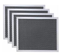 Cooker Hood Filter 4 Pack Range Hood Filter Aluminum Charcoal Combo Compatible with Whirlpool