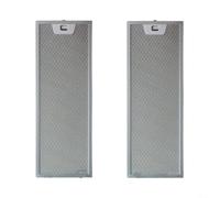 Cooker Hood Filter 516x166mm Aluminium Mesh Grease Trap for Range Hoods Ventilation System Odour Reduction Silver(2-piece set)