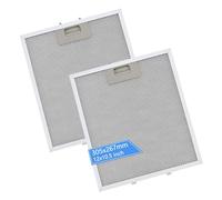 Cooker Hood Filter Metal, 305 x 267 x 9 mm, Grease Filter, Cooker Hood, 5-Layer Universal Extractor Hood Filter Made of Aluminium, Suitable for Many Brands