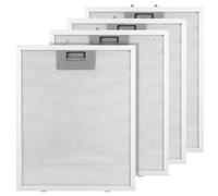 Cooker Hood Filter,Metal Grease Filter, 4 Pcs 320x260mm 5-Layer Aluminum Mesh Hood Vent Filter Extractor Fan Filters Cooker Hood Filters Replacement
