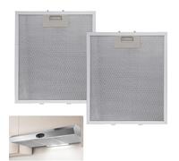 Cooker Hood Filter Replacement, 2 Pack 5-Layer Metal Grease Filter, 320x260mm Aluminum Kitchen Cooker Hood Grease Filters, Metal Grease Filter, Universal Extractor Fan Filters