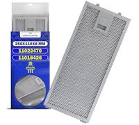 Cooker Hood Grease Filter Aluminium 250 x 110 x 8 mm with the Original Code 11022470 11018426 for Bosch for Balay for Siemens for Neff - Warranty 10 Years - MONTERAL