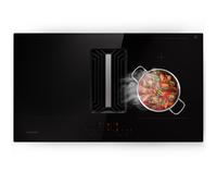 Klarstein 2-in-1 with Integrated Extractor Hood 90cm, Induction hob with Extractor Hood for Kitchen Island, 4-Burner hob with Built-in Extractor Hood, 750 m³/h air Flow, Touch Display, Efficiency A