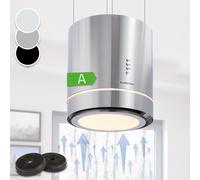 Cooker Hood Island Cooker Extractor Hood 38 cm Kitchen Ceiling Hood Steel Silver