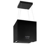 Klarstein Kronleuchter Island Hood - Island Cooker, Kitchen Extractor Fan, Ceiling Hood with LED Touch Display, 3 Power Levels, 45 cm, Black