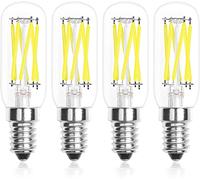 Cooker Hood Light Bulbs, Dimmable 4.0W E14 Extractor Fan Bulb T25 Tubular Filament SES LED Appliance Lamp 40W E14 Cooker Hood Bulb Replacement for Oven Hood Bulb Cool White 6000K(4-Pack)