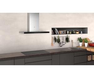 Cooker Hood Neff D95BMP5N0B Wall-Mounted Box Chimney, 90cm, Stainless Steel