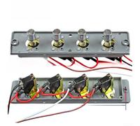 Cooker Hood Switch 5 Button Type Keyboard Replacement for Range Vent Fan Control Unit Metal Plastic 120mm Hole(5)