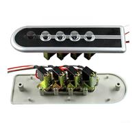 Cooker Hood Switch 5 Button Type Keyboard Replacement for Range Vent Fan Control Unit Metal Plastic 120mm Hole(4)